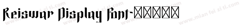 Reiswar Display Font字体转换